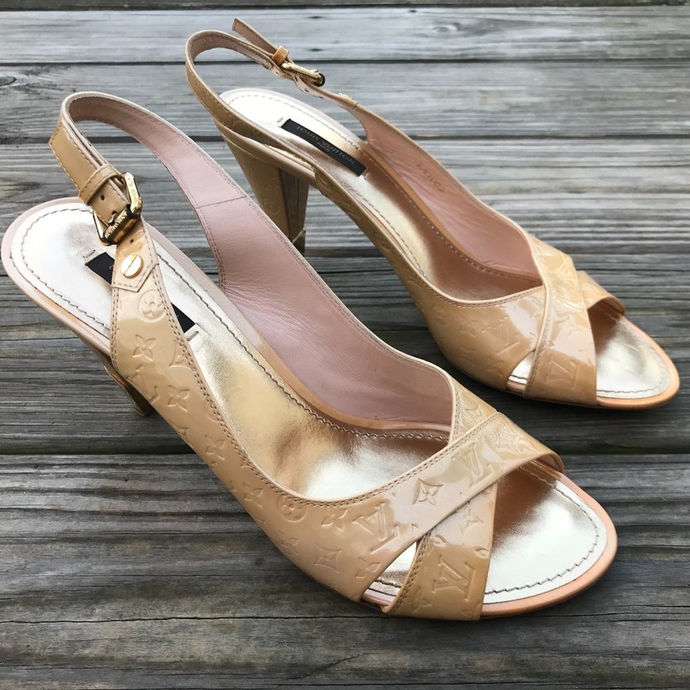 Louis Vuitton Women Heel Shoes Sandal Made in Ital - Picture 1 of 14